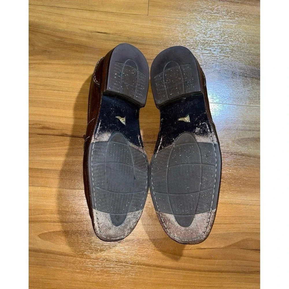 Mens Sperry Penny Brown Leather Business Casual Slip On Loafers Shoes